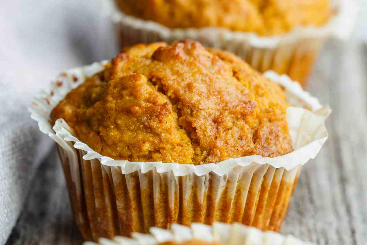 Muffin salati alla zucca nel pirottino