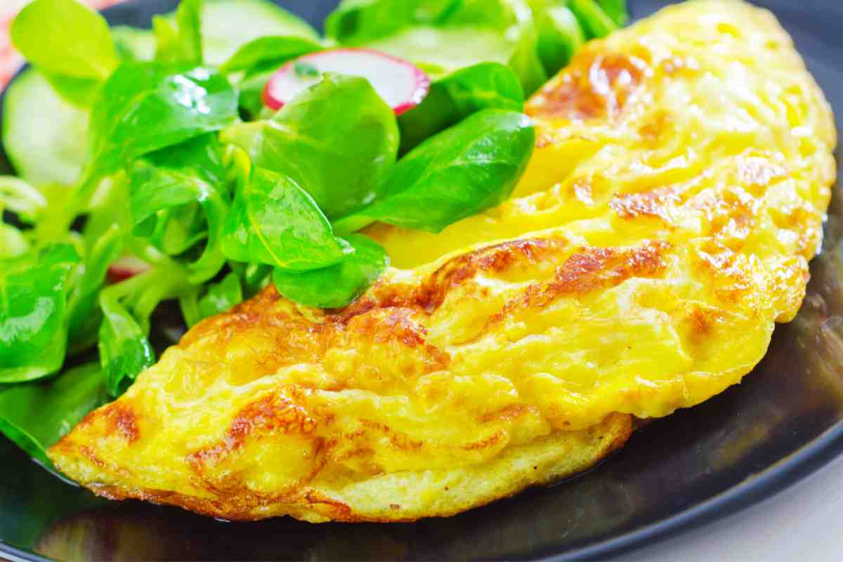 Omelette in un piatto