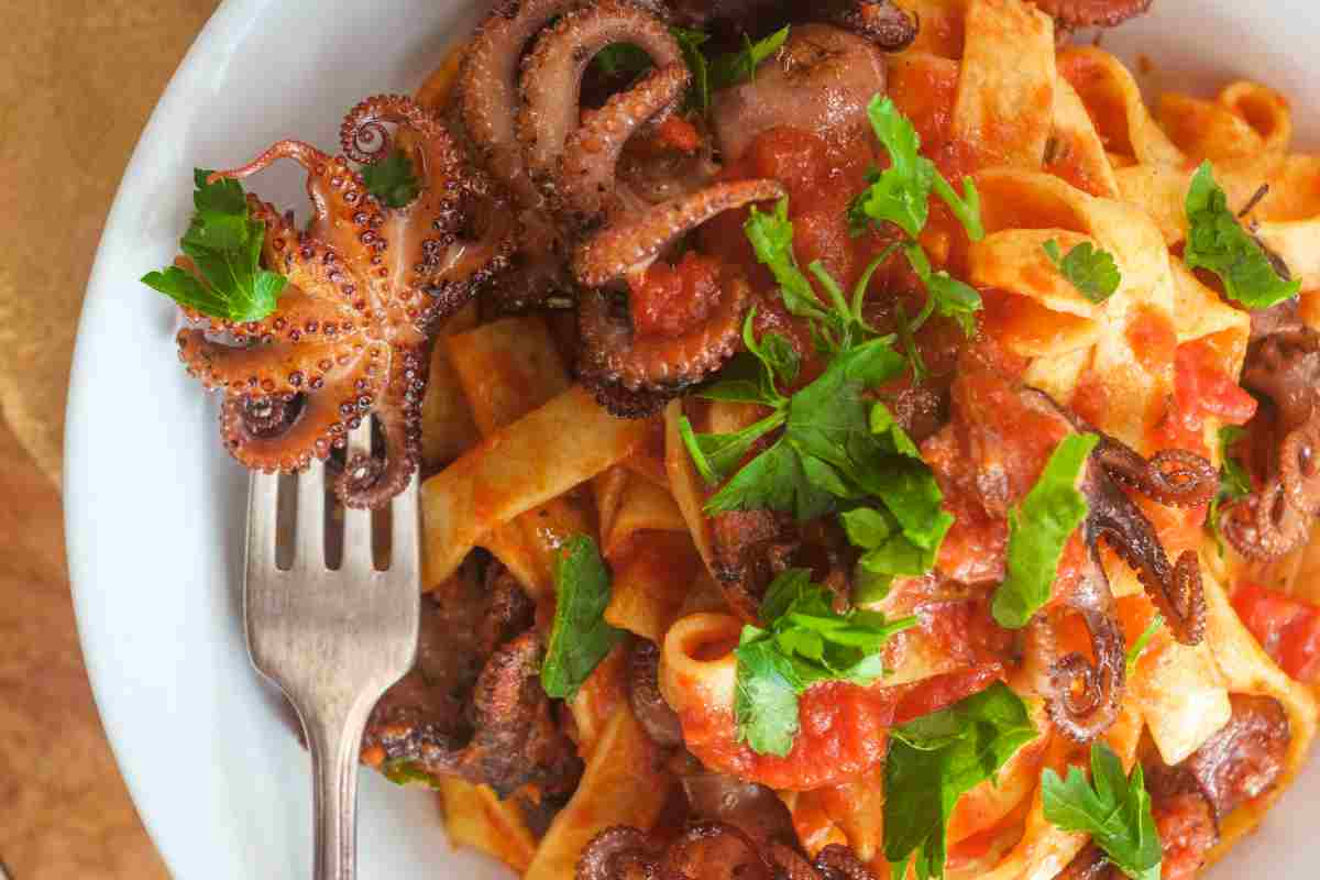 tagliatelle al polpo, tra le ricette di questa raccolta