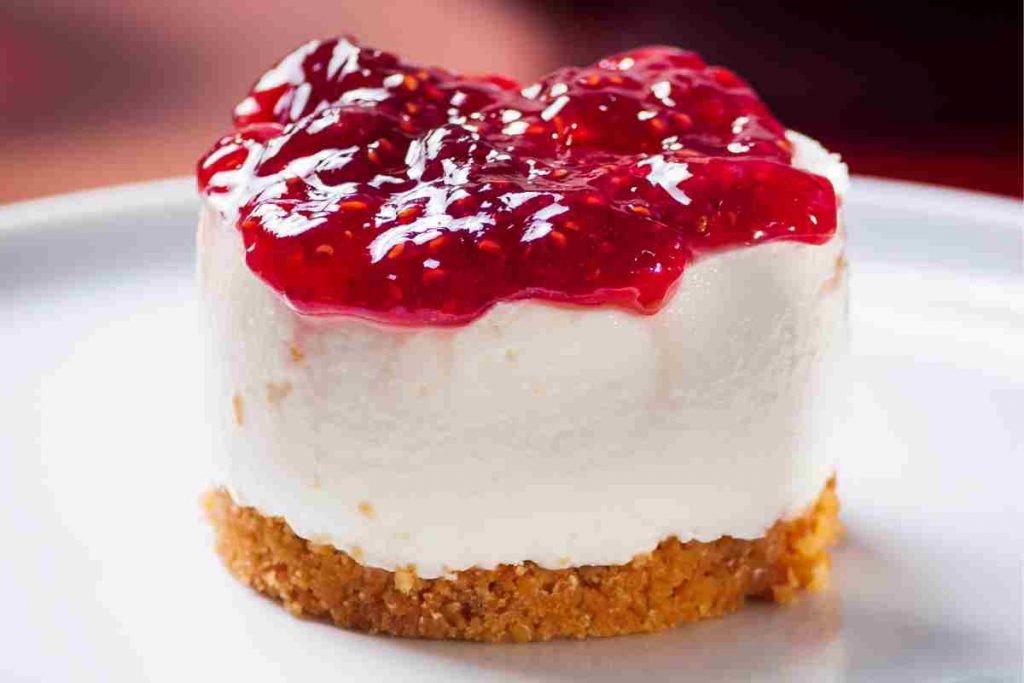 Cheesecake per il menu di Natale light con poche calorie