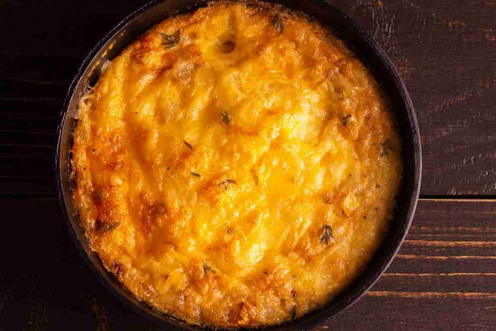 Frittata di zucca vista dall'alto 