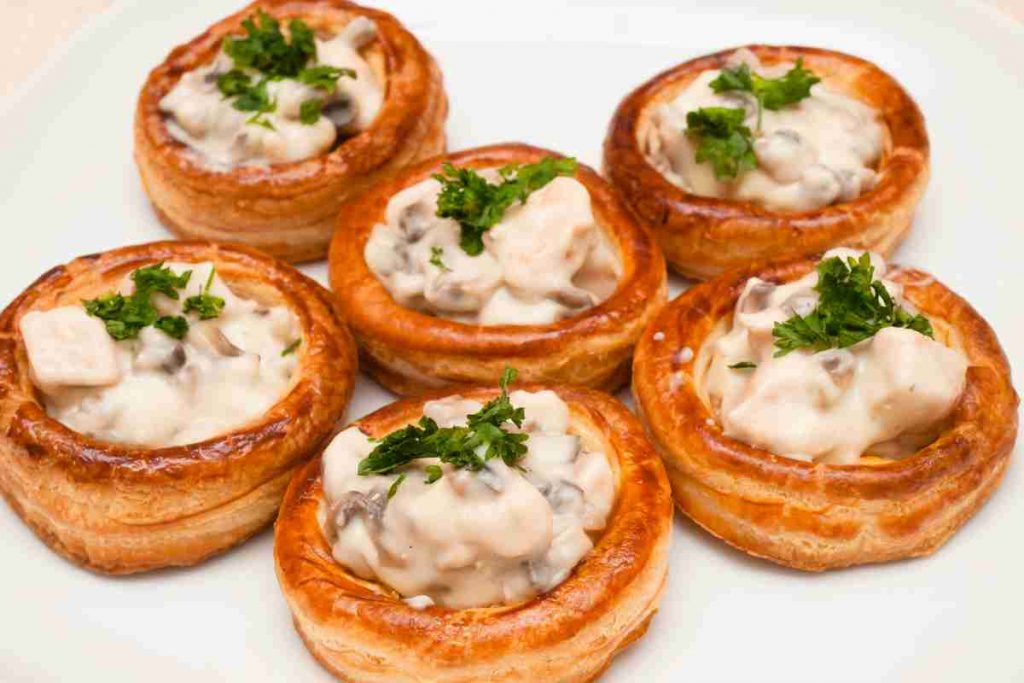 Vol au vent con pere e formaggio