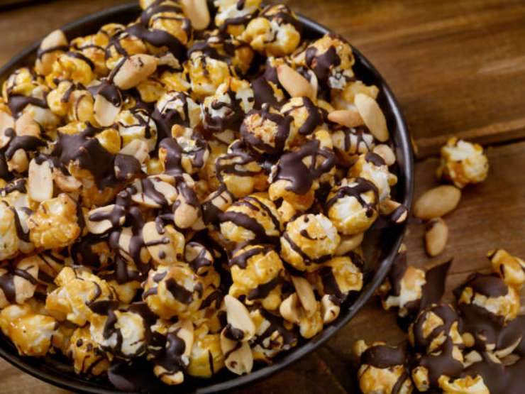 Ricetta dei popcorn al cioccolato