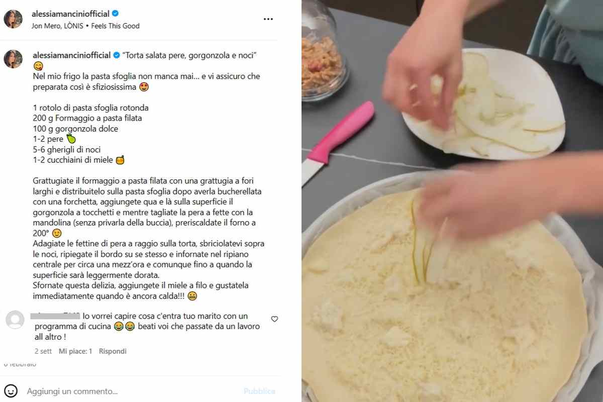 Flavio Montrucchio criticato sotto al post di Alessia Mancini