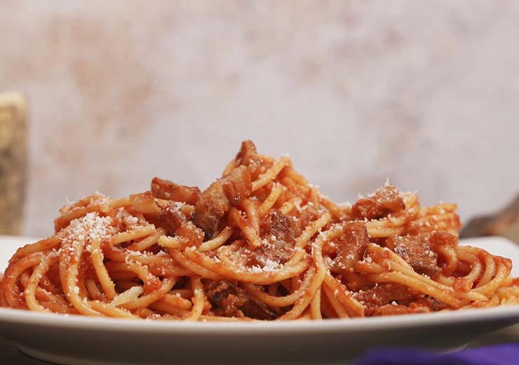 pasta all'amatriciana versione light