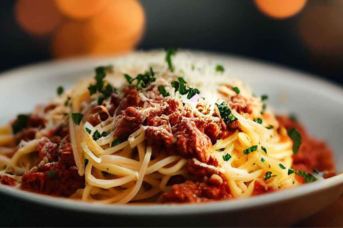 piatto di spaghetti con sardella calabrese