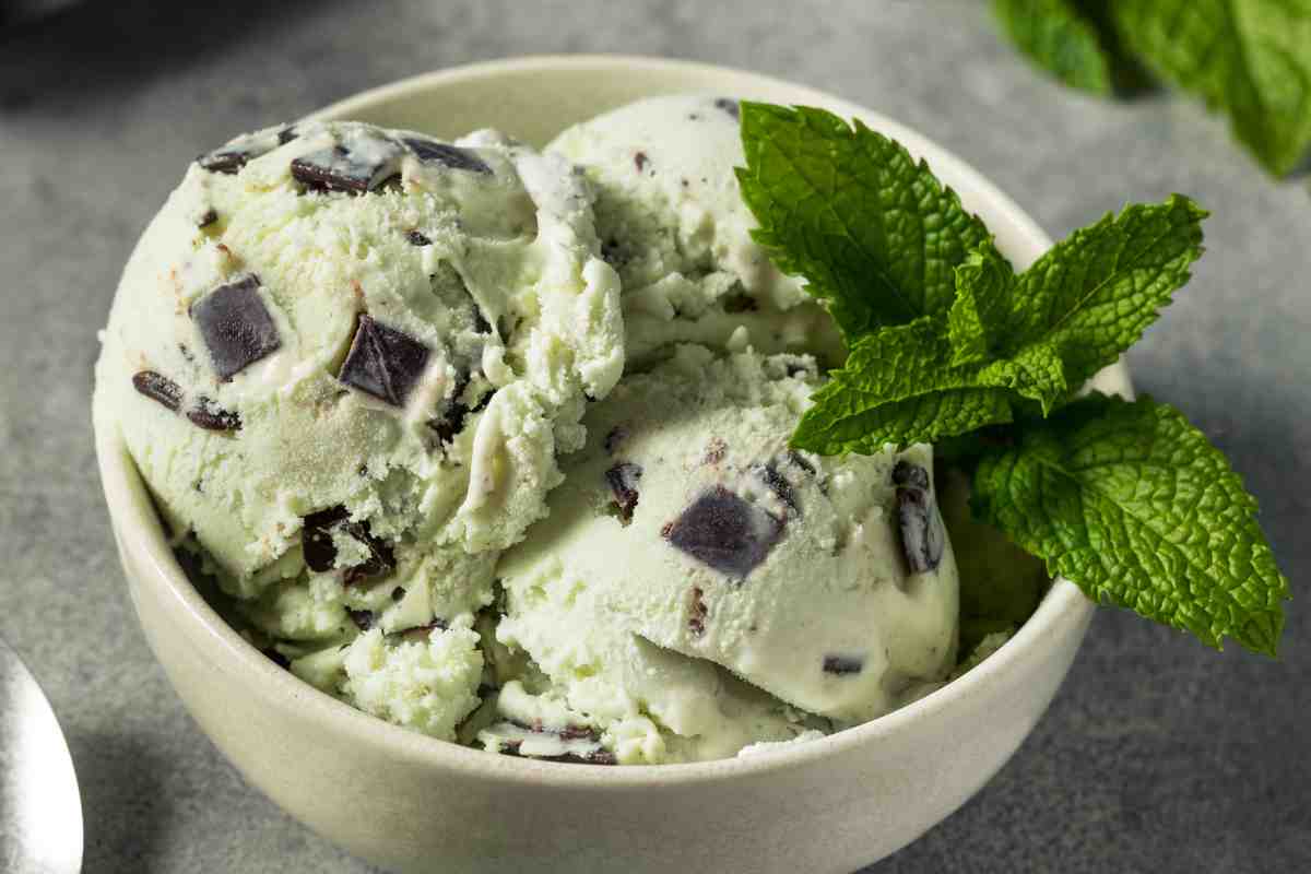 Gelato menta e cioccolato per il dolcetto facile e veloce di oggi