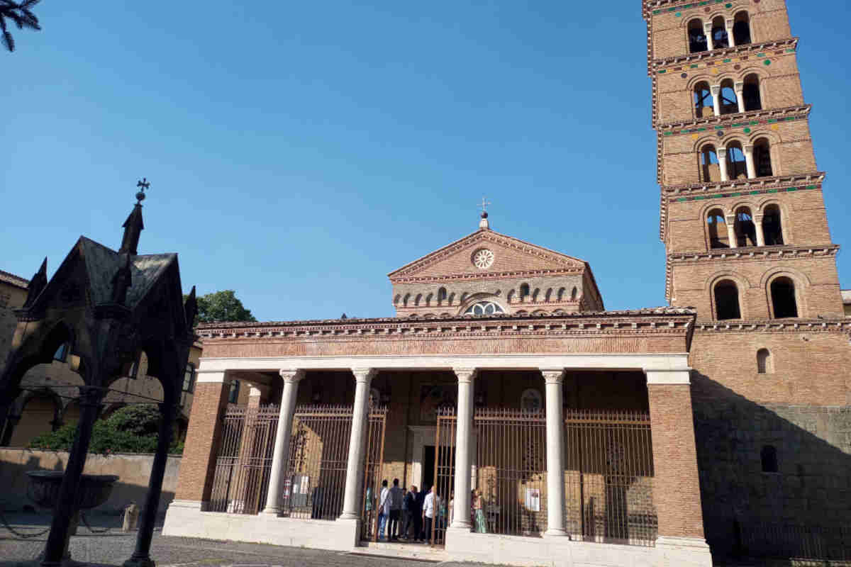 Entrata principale dell'Abbazia di San Nilo di Grottaferrata