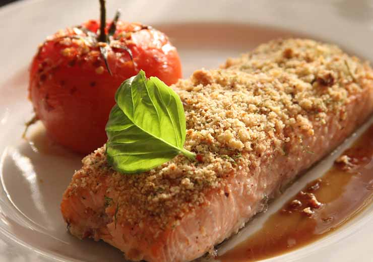 salmone in crosta di nocciole ricetta