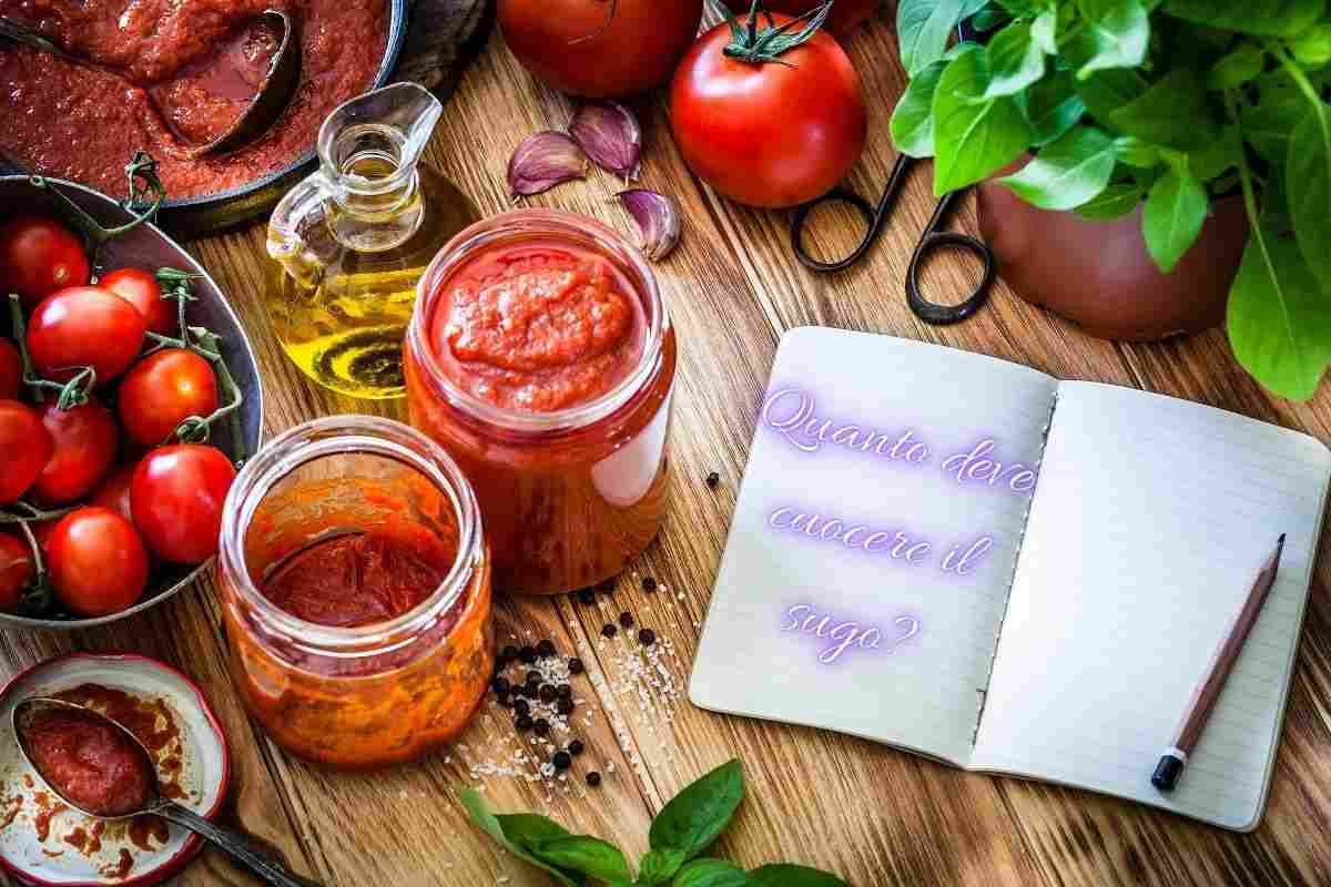 quanto deve cuocere sugo di pomodoro