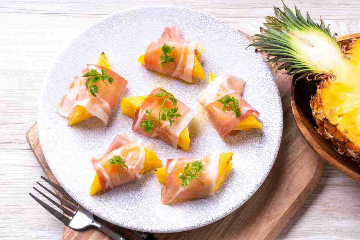 Prosciutto crudo e ananas ricetta