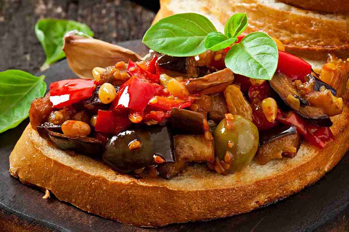 bruschetta con caponata