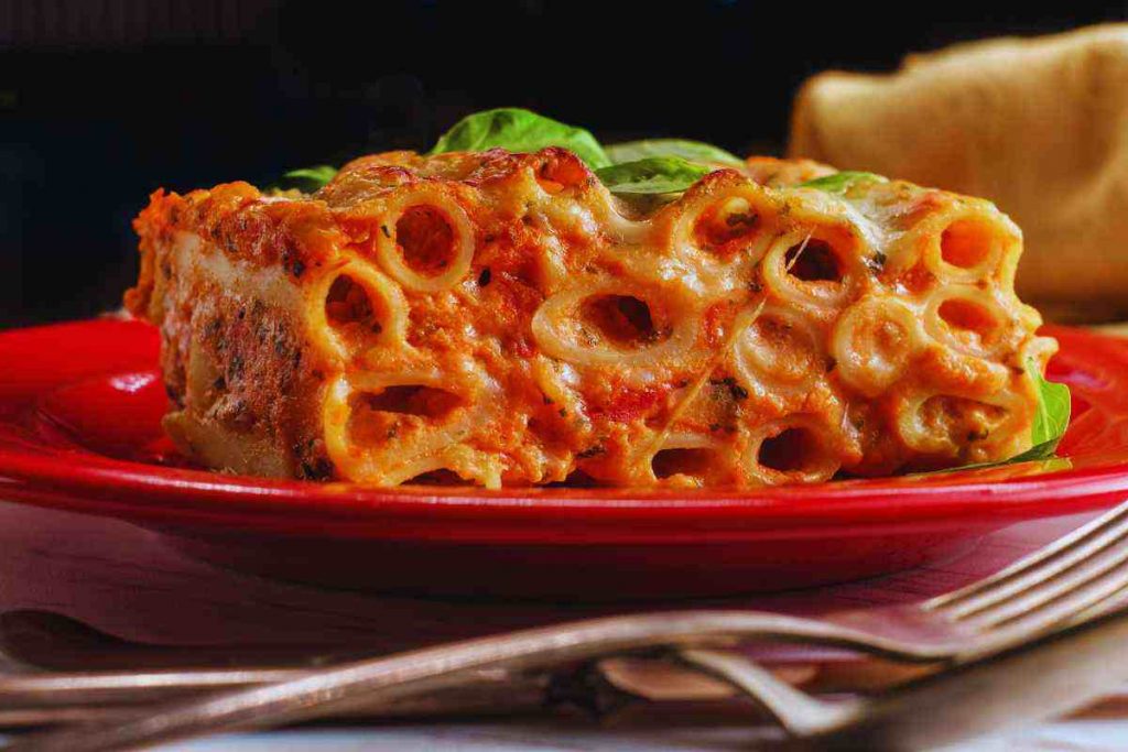 pasta al forno con le passata Alce Nero