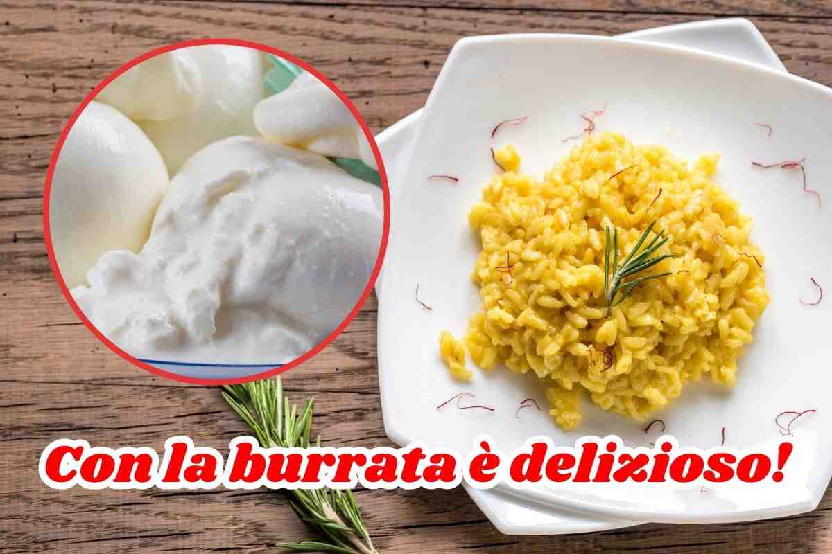 ricetta risotto zafferano e burrata