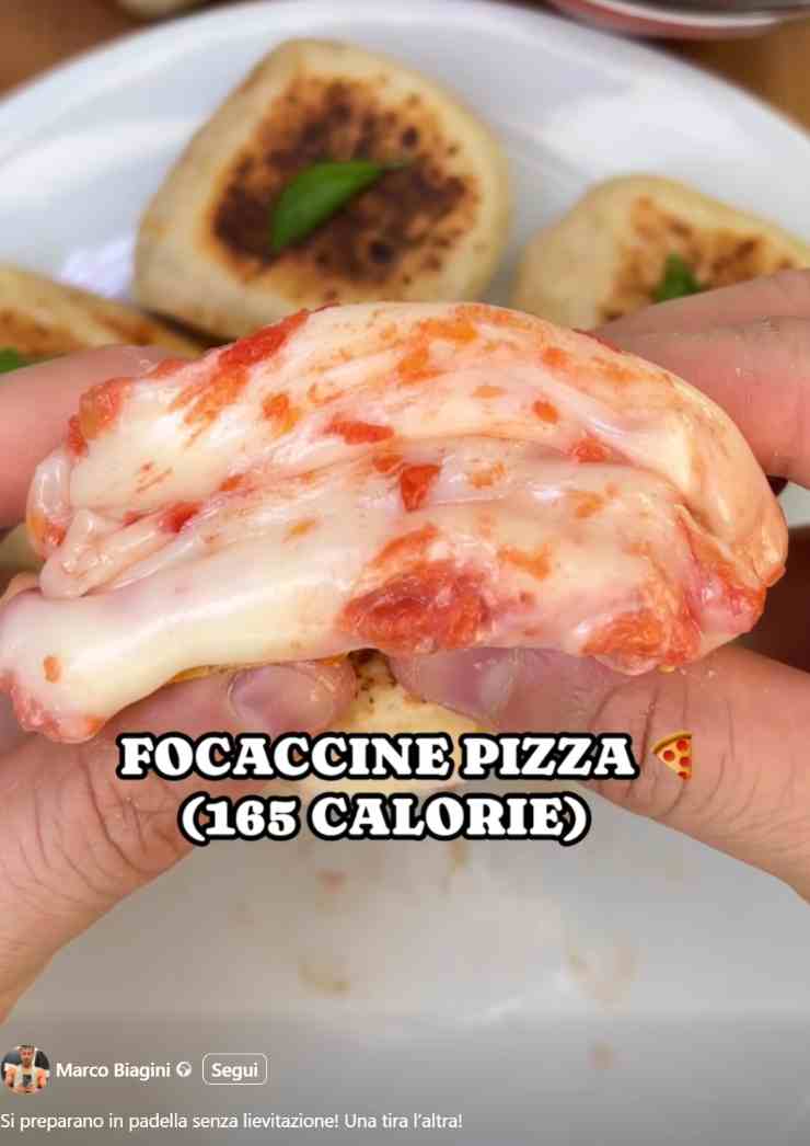 Focaccine pizza ipocaloriche