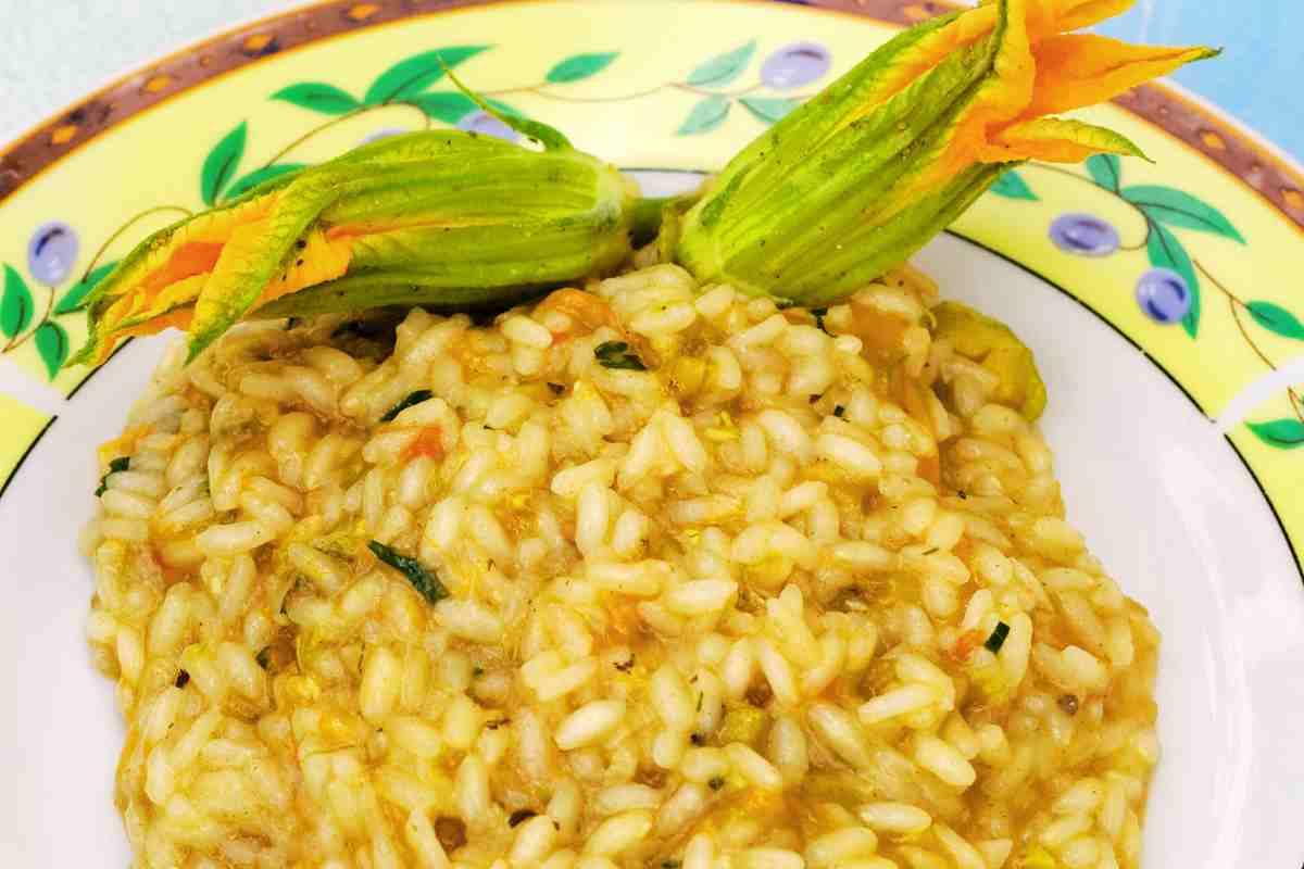 Risotto ai fiori di zucca per la ricetta del giorno