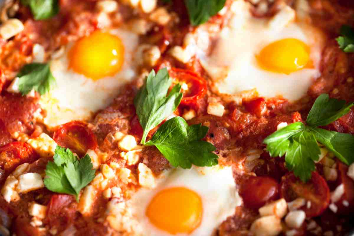 Shakshuka vista dall'alto