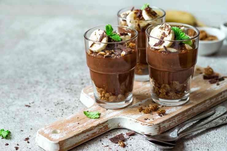 Budino al cioccolato e banana ricetta