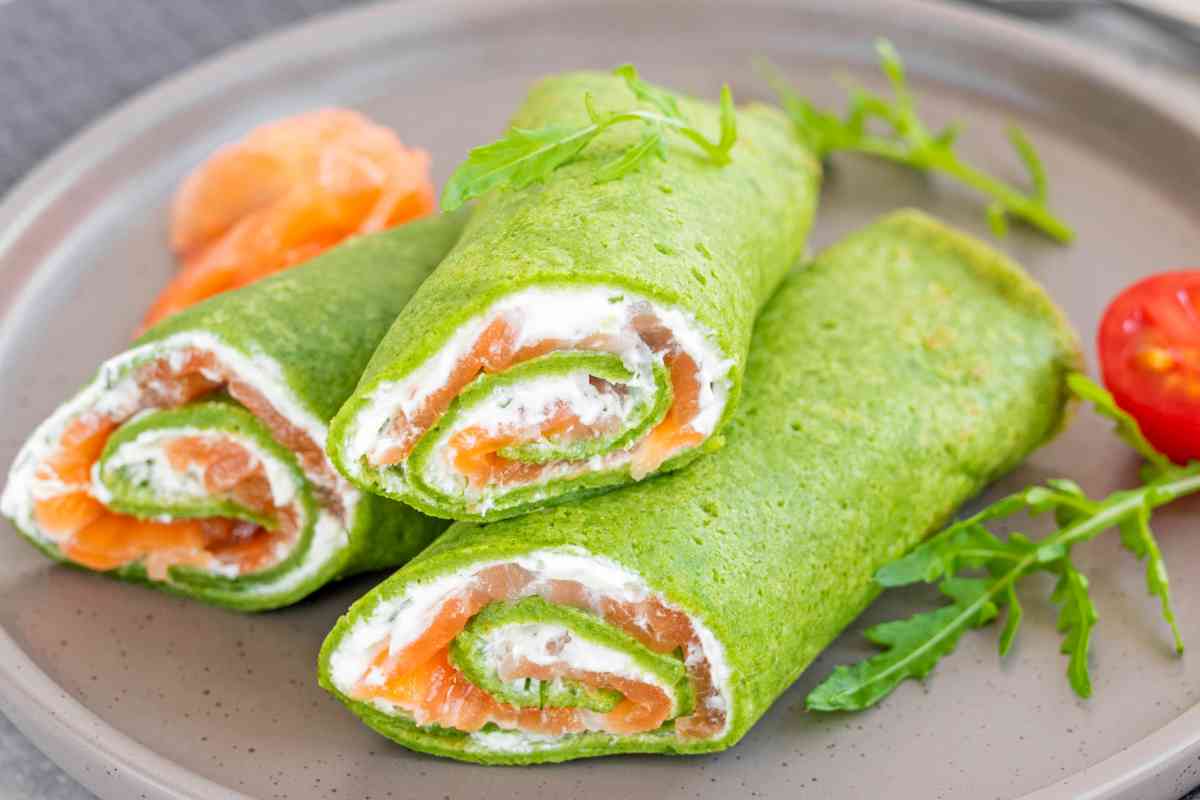 BeliceWeb.it - Crepes di spinaci con salmone e Philadelphia