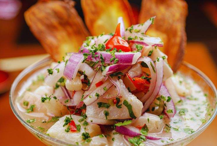 uno splendido piatto di ceviche