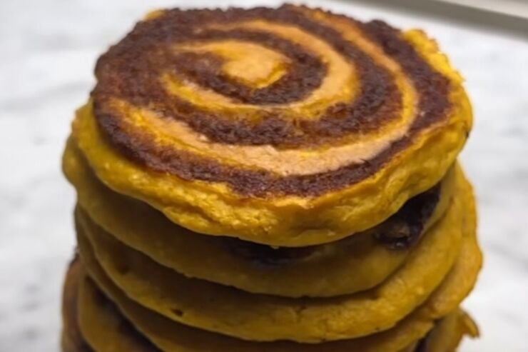 La ricetta dei pancakes alla zucca con vortice goloso