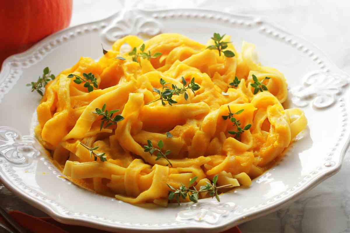 Pasta con crema di zucca