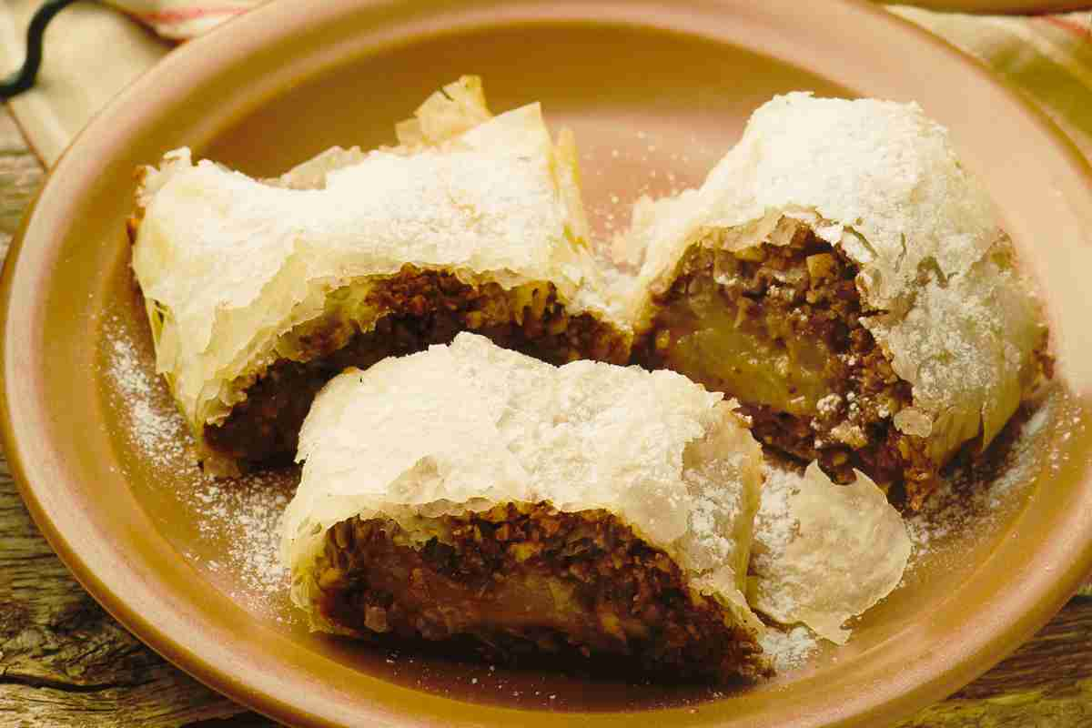 Strudel pere e cioccolato