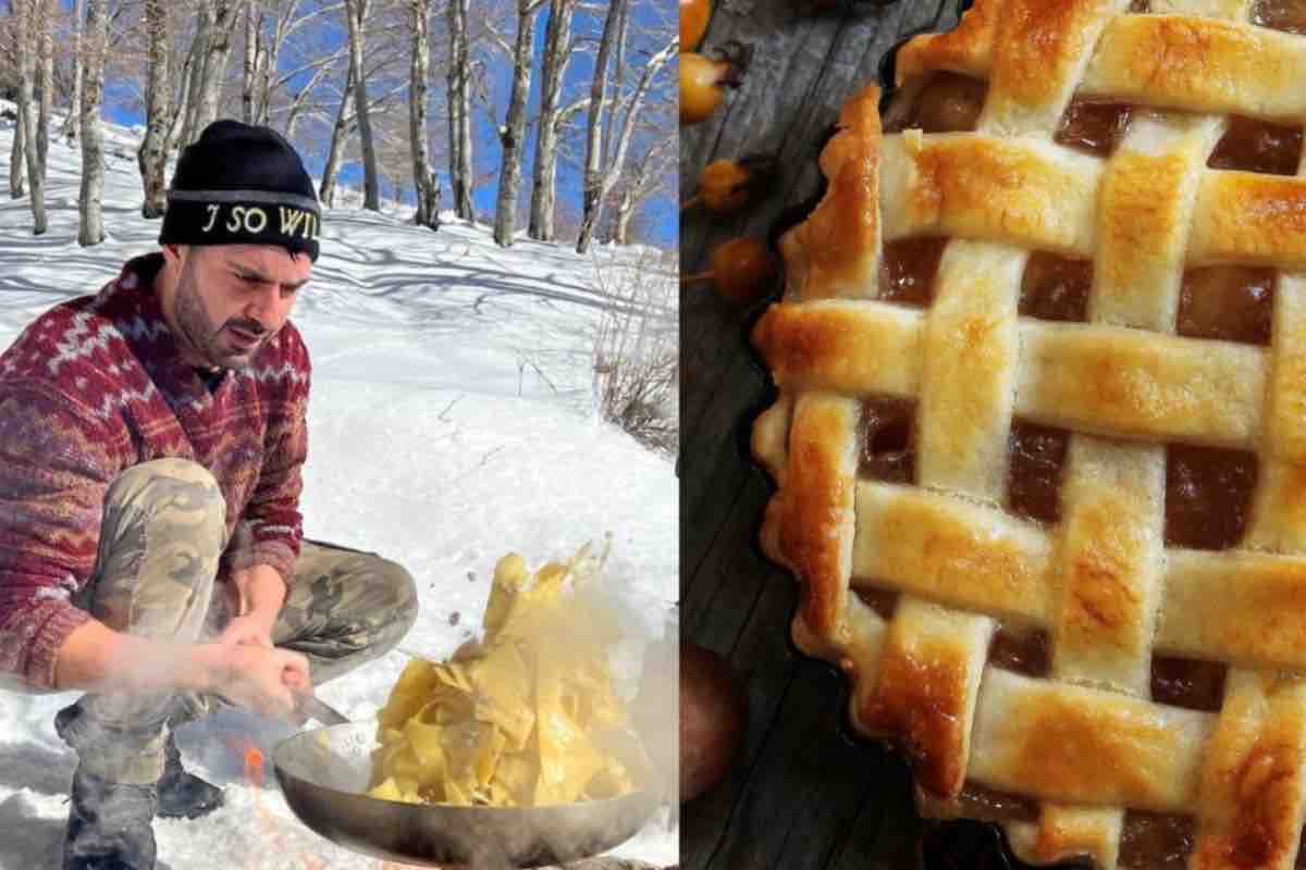 Chef Davide Nanni e torta di mele 