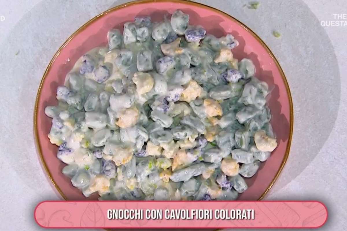 gnocchi con cavolfiori colorati