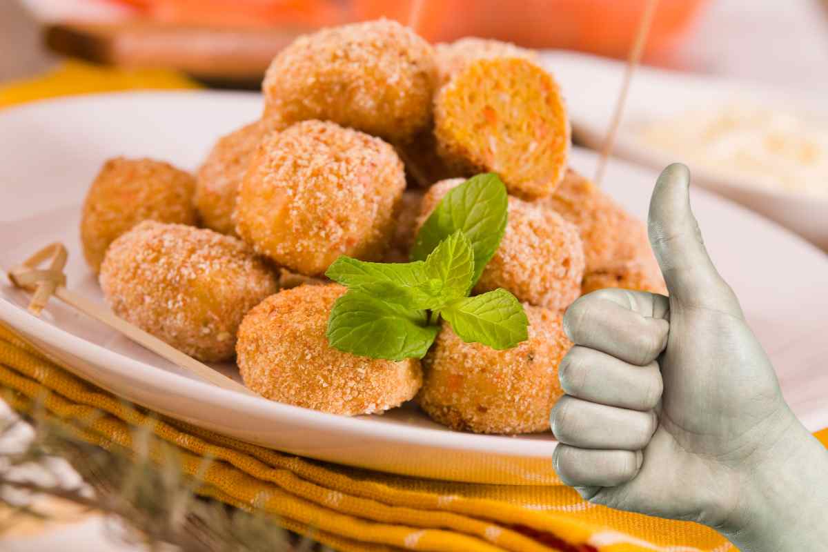 polpette di zucca pollice alzato