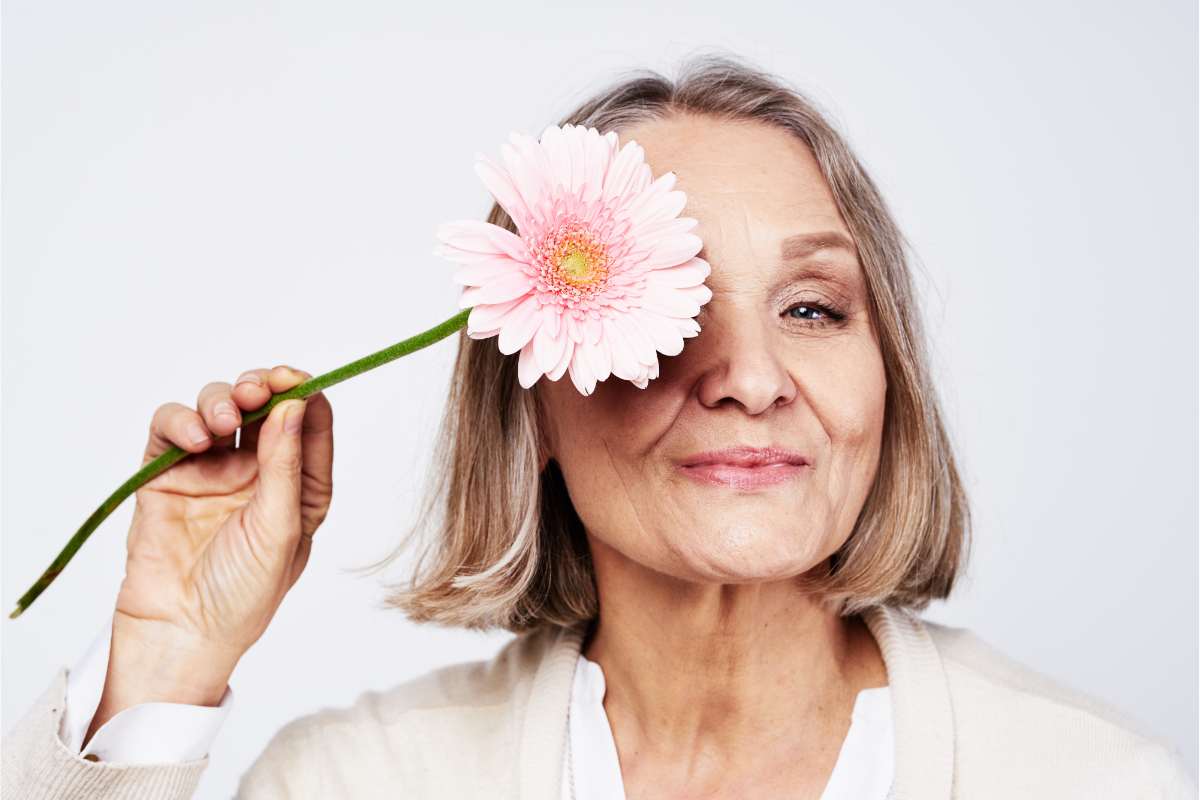 Una donna di mezza età in perfetta salute