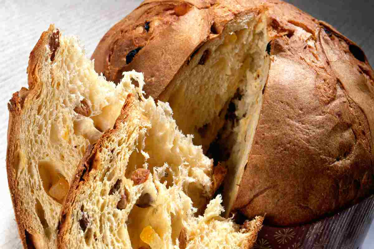 Panettone vegano a fette