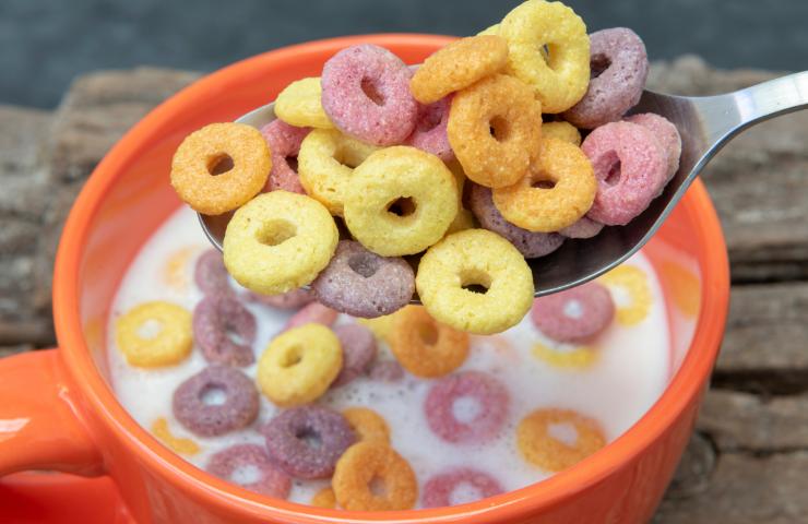 Cereali nel latte per colazione