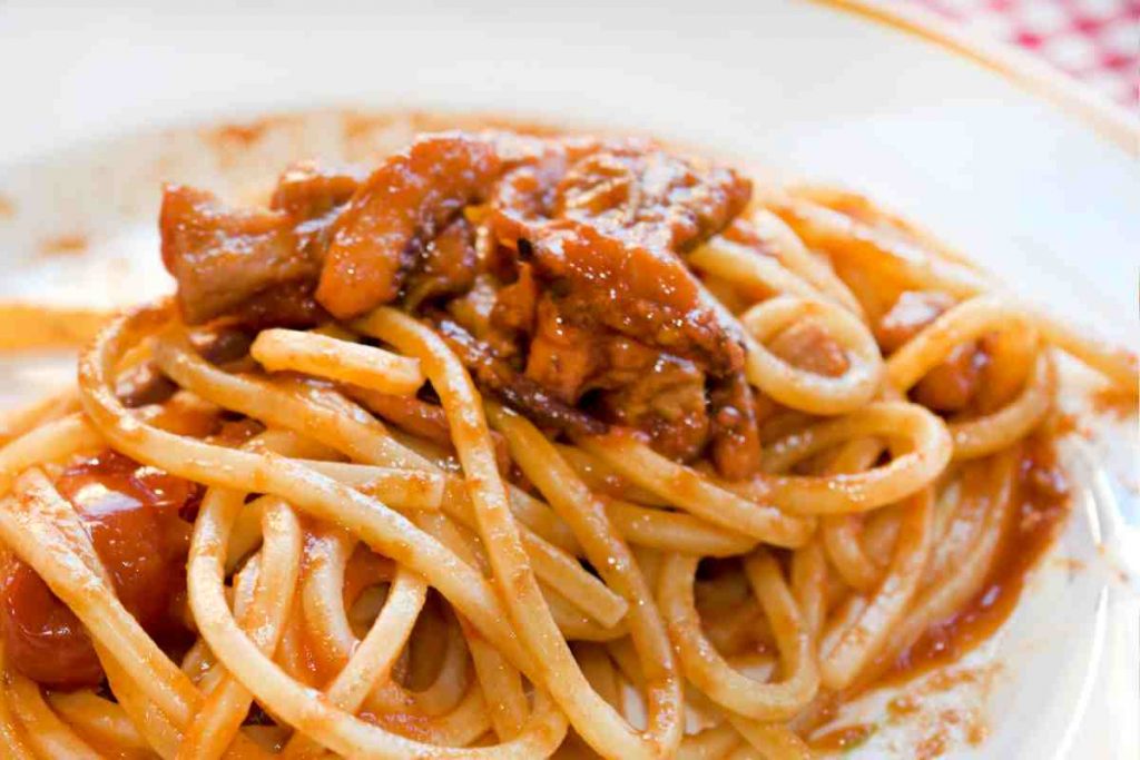 Spaghetti alla chitarra con ragù di totano