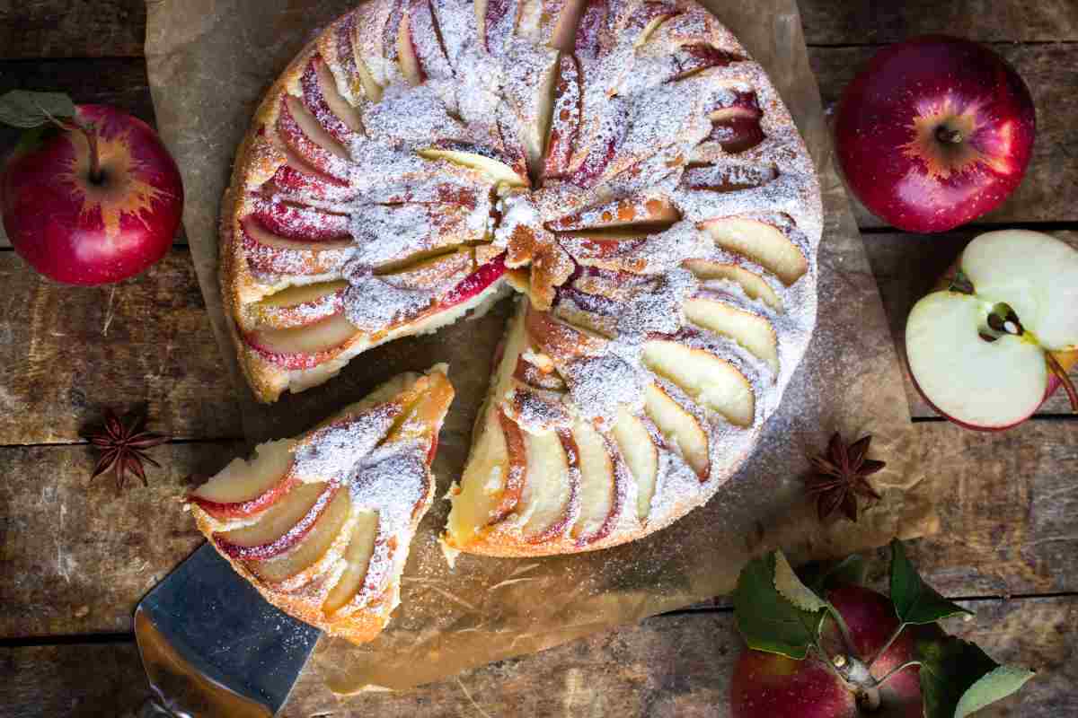 Torta di mele leggera