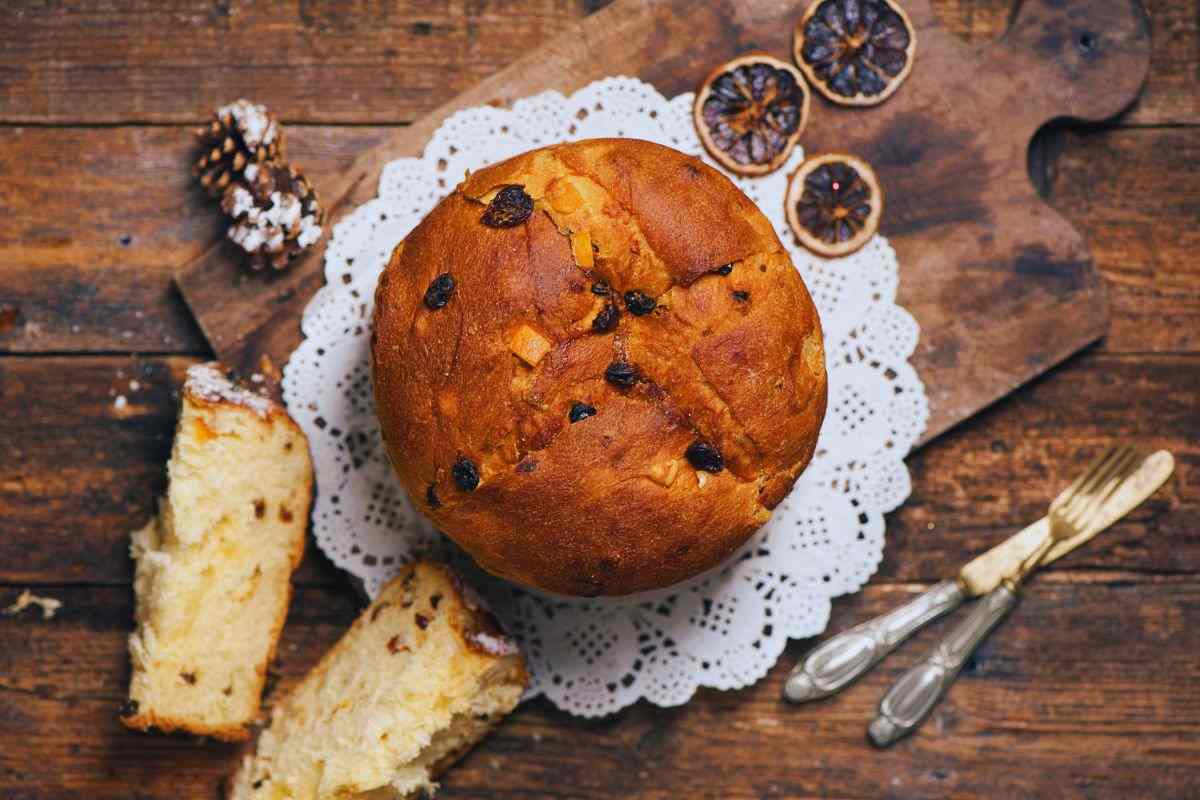 panettone su tavola