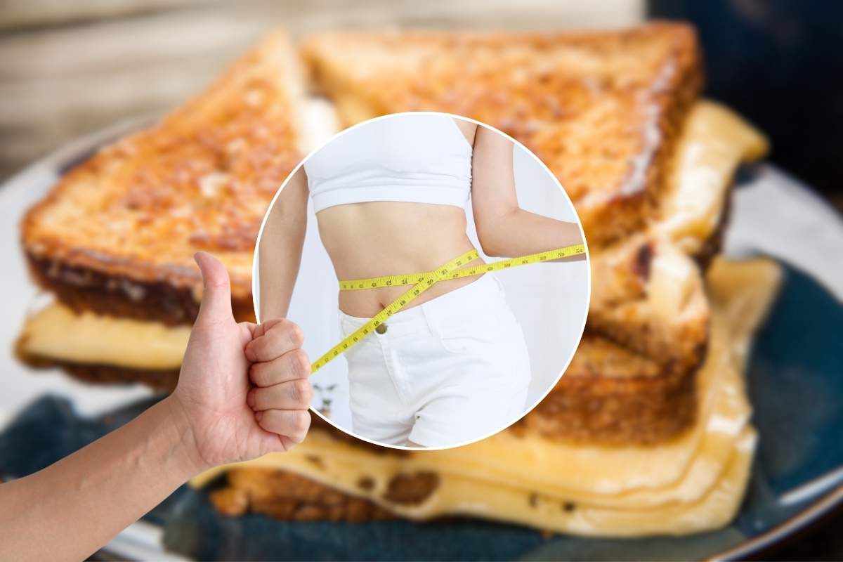 toast, braccio e corpo di una ragazza