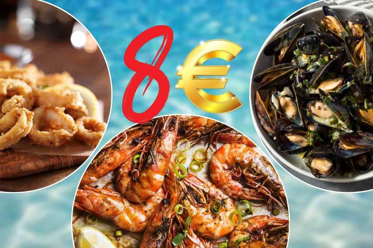 8 euro e pesce misto