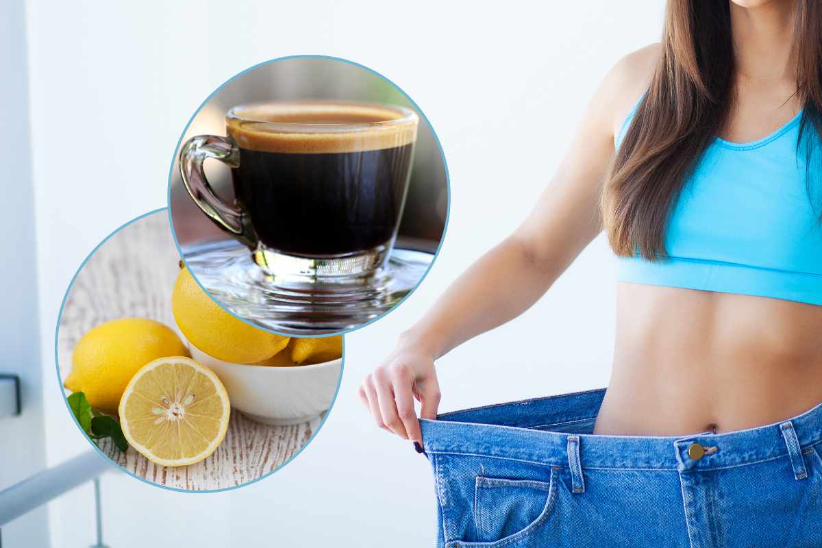 Caffè e limone donna dimagrita