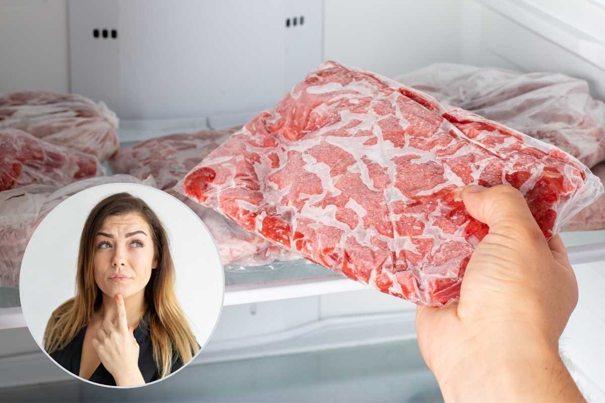 carne congelata e donna