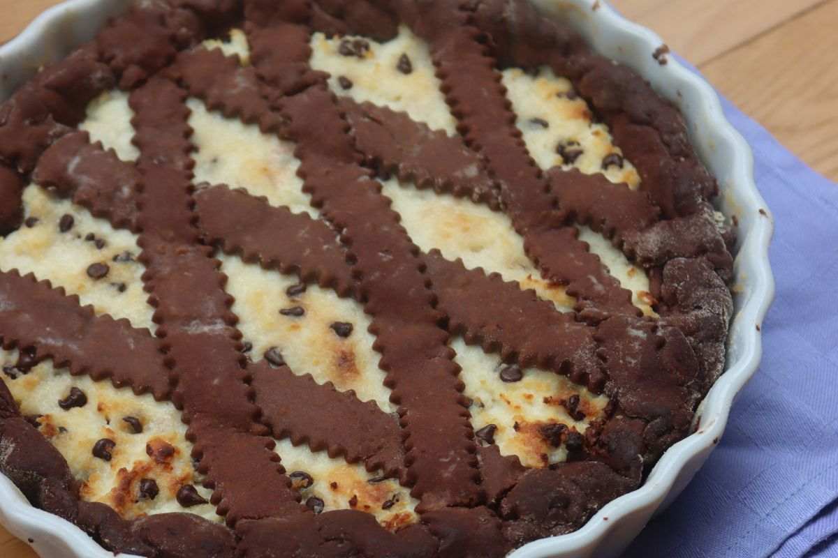 crostata al cacao con farcia