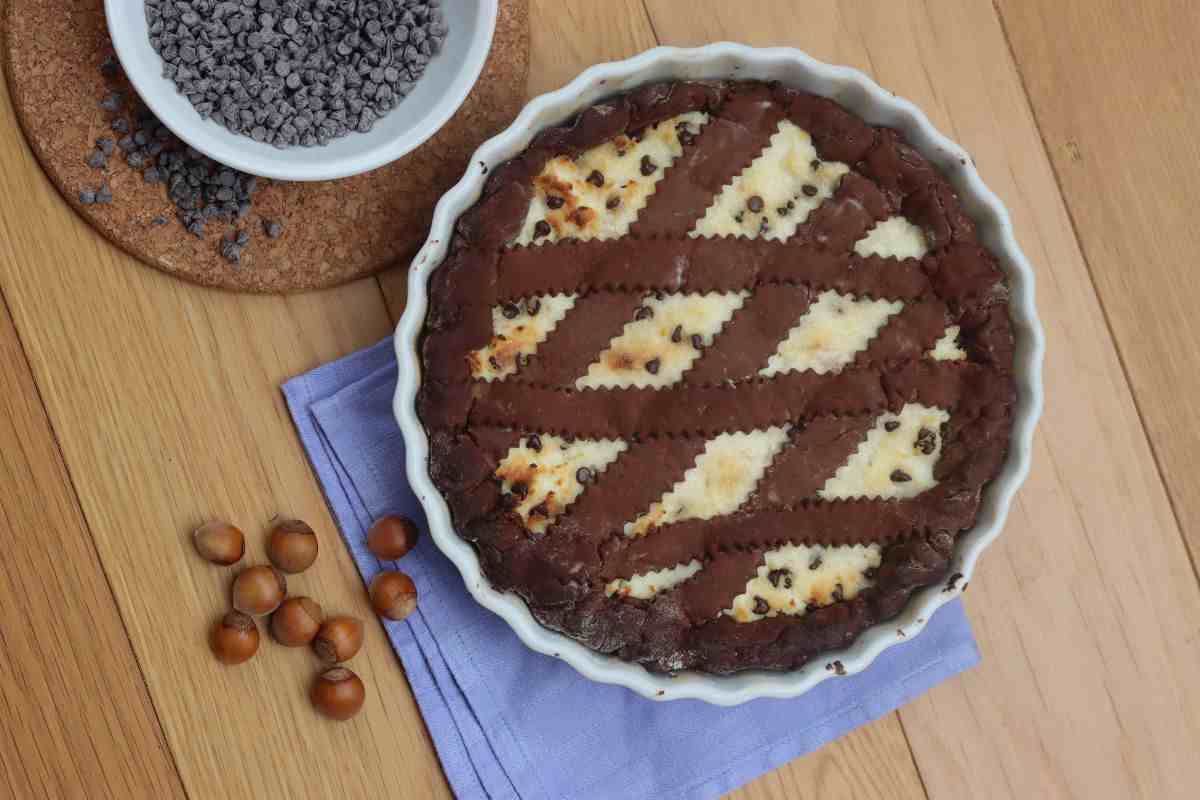 crostata con ripieno di ricotta