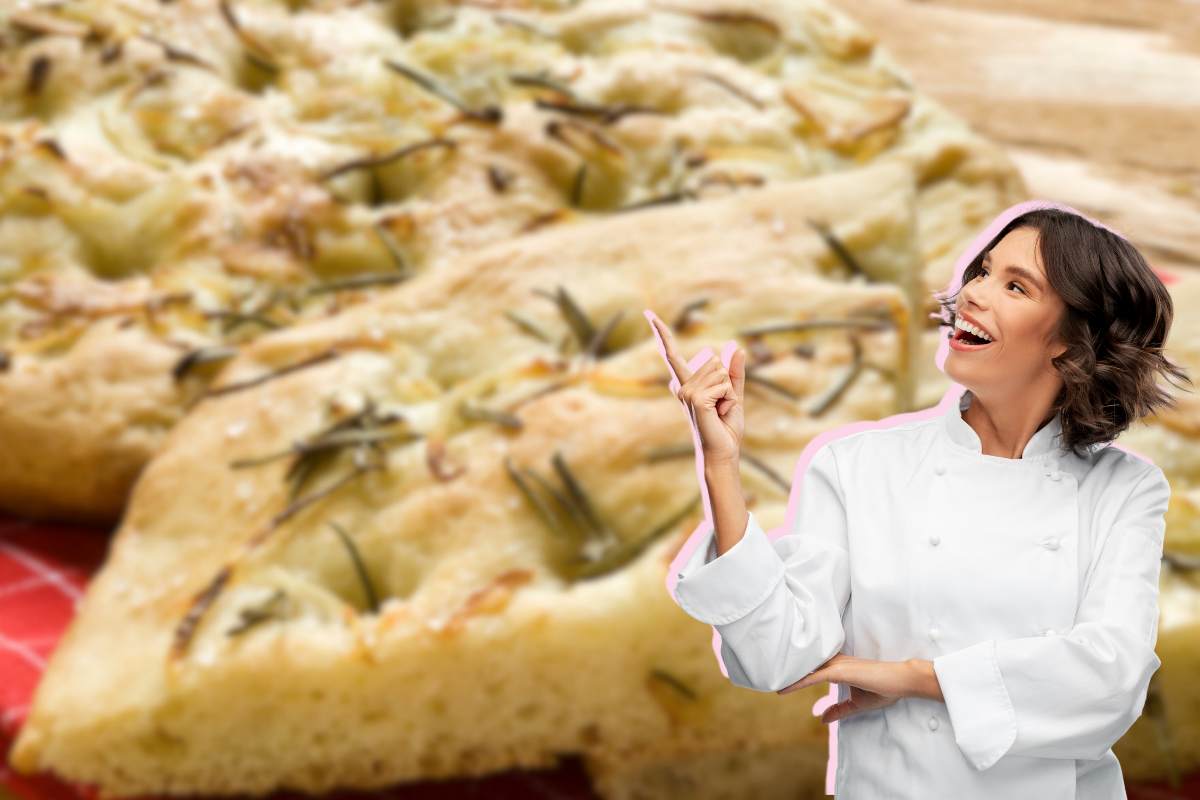 Donna e focaccia