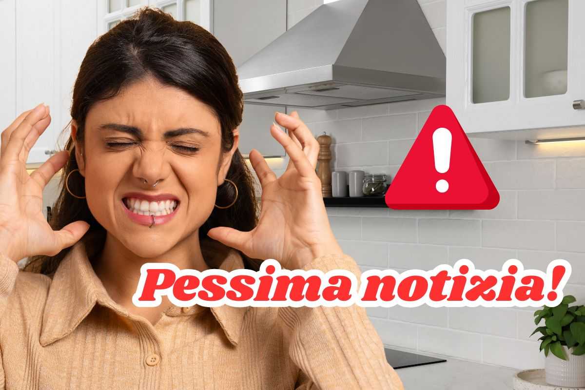 donna preoccupata con simbolo allerta