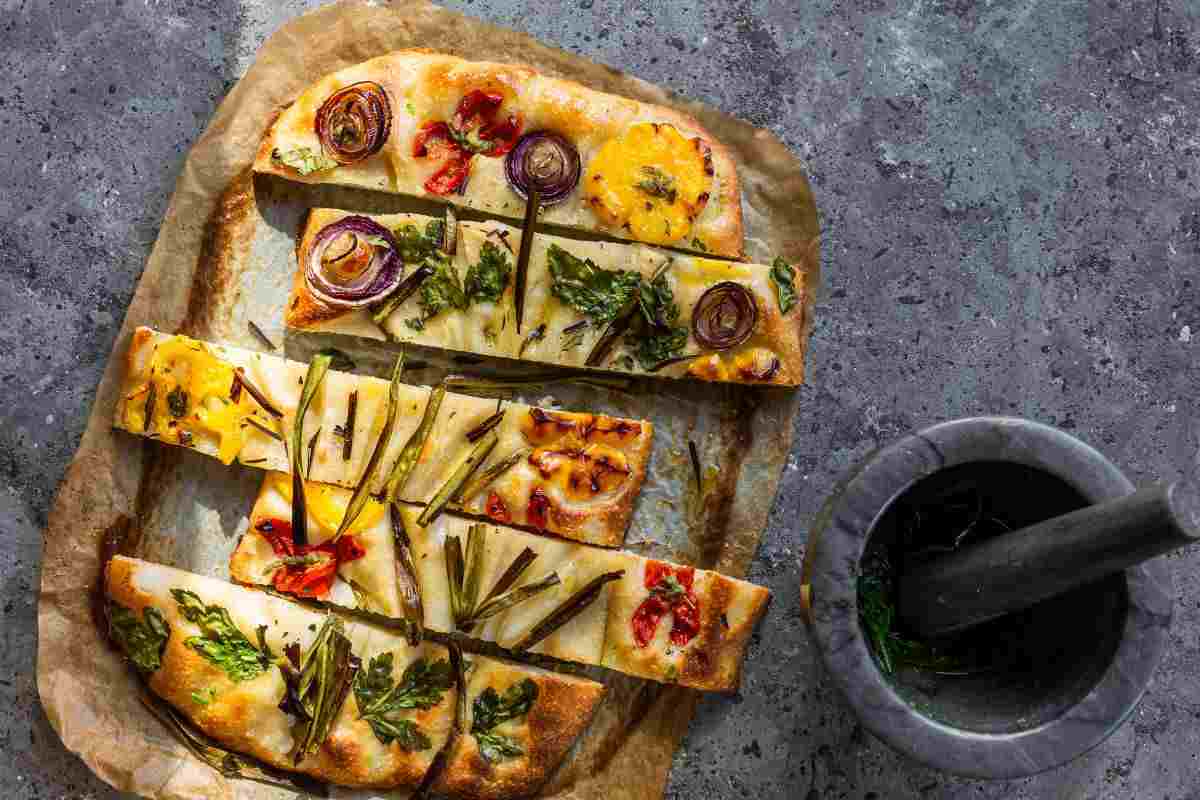 focaccia con verdure