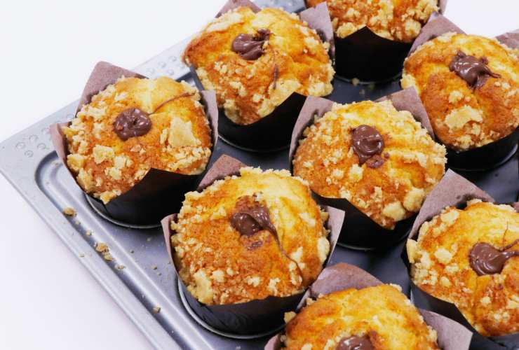 muffin cuore di Nutella