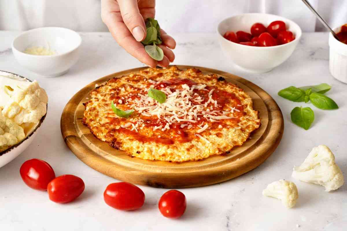 pizza con base al cavolfiore