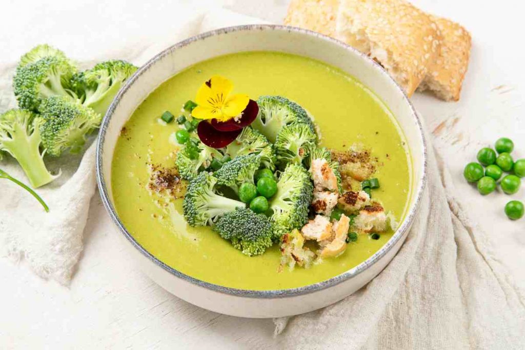 Vellutata broccoli e piselli 