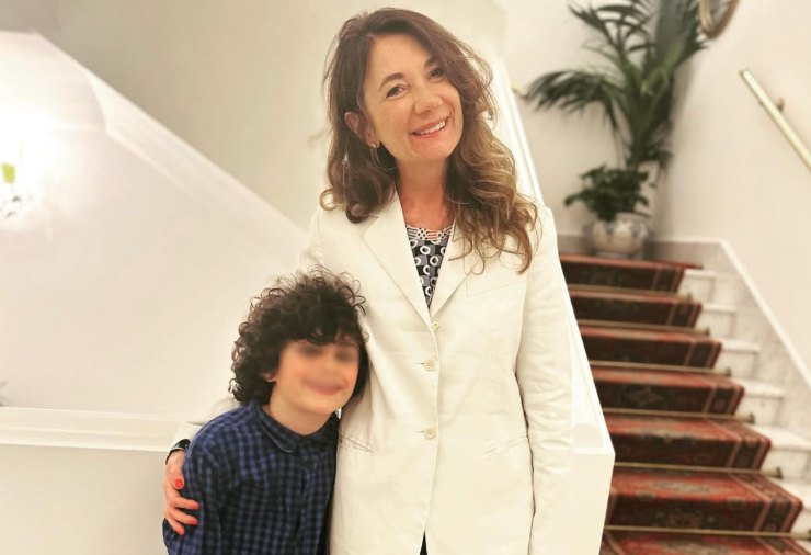 maddalena fossati con il figlio