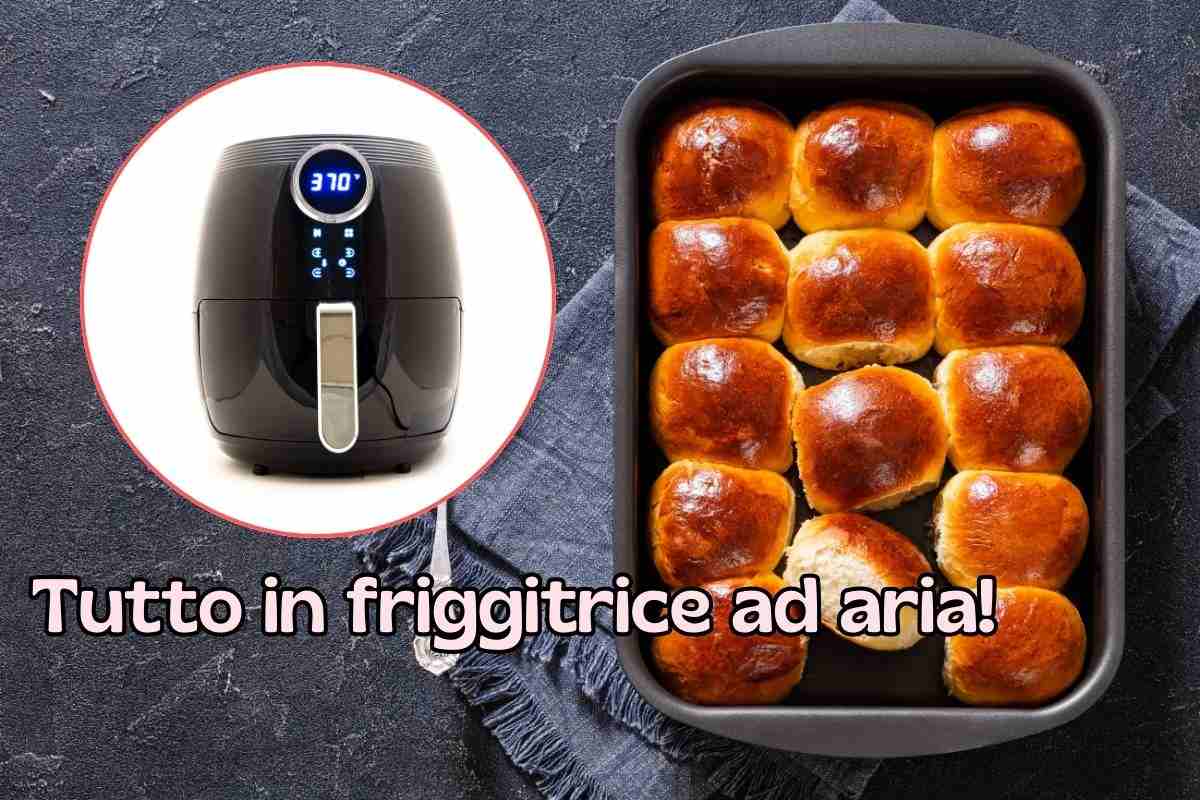 friggitrice ad aria e panini dolci